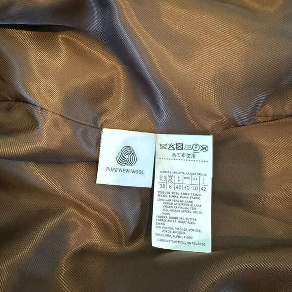 Max Mara Weekend Katai Trench Coat Belted Waist Pure New Wool Size 8 NWT - Picture 7 of 11